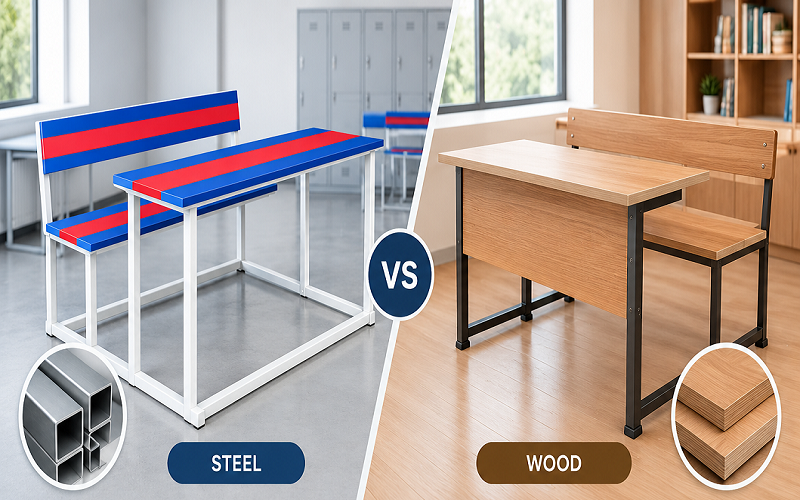 Steel vs Wood: Choosing the Right Material for Institutional Furniture